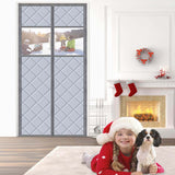 Load image into Gallery viewer, Magnetic Thermal Insulated Door Curtain Visible Windows