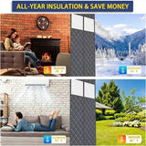 Load image into Gallery viewer, Custom Magnetic Thermal Insulated Door Curtain Visible Windows