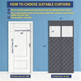 Load image into Gallery viewer, Custom Magnetic Thermal Insulated Door Curtain Visible Windows
