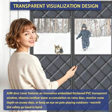 Load image into Gallery viewer, Custom Magnetic Thermal Insulated Door Curtain Visible Windows