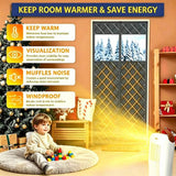 Load image into Gallery viewer, Custom Magnetic Thermal Insulated Door Curtain Visible Windows