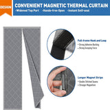 Load image into Gallery viewer, Magnetic Thermal Insulated Door Curtain Side Opening