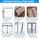 Load image into Gallery viewer, Transparent Thermal Insulated Door Curtain Custom Size