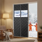 Load image into Gallery viewer, Magnetic Thermal Insulated Door Curtain Visible Windows