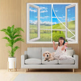 Load image into Gallery viewer, Customizable Window Screen with Velcro Fastening and Center Opening